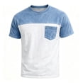 thumbnail image 5 of Gytharion Mens Short Sleeve Shirts Color-blocking Crew Neck T-Shirts Summer Casual Tee Shirts with Pocket, 5 of 5