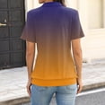 thumbnail image 4 of Lumtrix Womens Polo Shirts Short Sleeve Summer Gradient Tops Business Casual Tees Collared V Neck T Shirt Fashion Loose Fit Tee Orange XL, 4 of 4