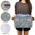 thumbnail image 7 of FREEAMG Colorful Flowers Foldable Canvas Storage Bin, Sturdy Fabric Storage Basket with Handles, Storage Cube Box for Organizing Shelf Nursery Toy Closet 1PCS, 7 of 7