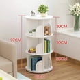 thumbnail image 2 of Intexca 360° Rotating Bookshelf, 3-Tier Organizer for Home, Office, Room and Adult (White), 2 of 9