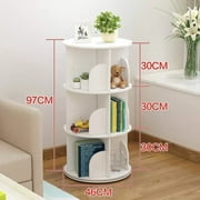 3 Tier 360° Rotating Stackable Shelves Bookshelf Organizer