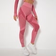 thumbnail image 1 of Pantalones de yoga deportivos de secado rápido, huecos, de punto sin costuras, con cintura alta y caderas ajustadas, 1 of 6