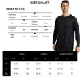 thumbnail image 7 of YUSHOW Men's Long Sleeve Running Shirts Quick Dry Tee Tops for Outdoors Workout Training Black,L, 7 of 7
