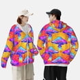 thumbnail image 4 of Kdxio Magic Mushrooms Print Women Men Sun Protection UPF 50+ Jackets Zip Up Long Sleeve Hoodie Hiking Lightweight with Pockets, 4 of 7
