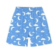 thumbnail image 4 of Gamivast 2 Piece Pajama Set for Girls Cloud Moon Print Short Sleeve Top and Summer Shorts Stretchy Soft Knit Fabric for Daily Casual Loungewear Outfit, 4 of 8