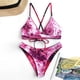thumbnail image 4 of Traje de baño de color puro con estampado gradual de estrellas y tirantes cómodos separados para mujer OAVQHLG3B Store lin121212, 4 of 4