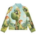 thumbnail image 4 of Jackets for Women Winter Coat Jackets Flannel Stand Collar Jacket(Cute Dragon in Sunny Field,Size:S-4XL), 4 of 7