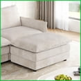 thumbnail image 3 of Modern Corduroy 3-Seater Sofa with 2 Movable Footrests for Living Room - Deep Seat Cloud Comfort, 3 of 11