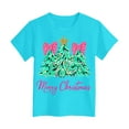 thumbnail image 4 of Staki Christmas Shirts for Toddler Girls Christmas Shirt for Kids Toddler Boys Girls Rudolph T-Shirts Short Sleeve Holiday Tee(Light Blue,13-14 Years), 4 of 6