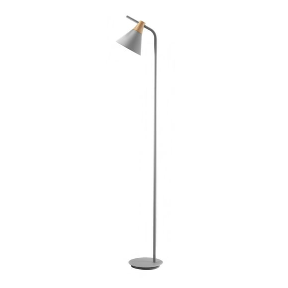 Lámpara de Piso Moderna Decolamp Metal Gris con Foco E26 de 7W S3018