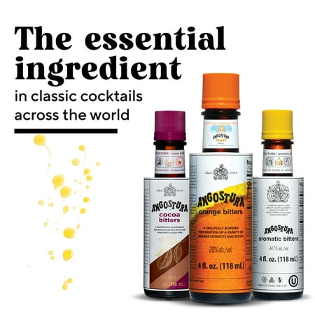 ANGOSTURA Orange Bitters, Liquid Cocktail Bitters for Professional and Home Mixologists, 4 fl oz