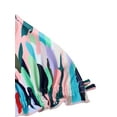 thumbnail image 3 of Seyurigaoka Women Summer Bikini Swimsuit, Color Contrast Print Ruffled Bandage Halter Bra + Print Triangle Panties, 3 of 5