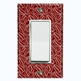 thumbnail image 1 of Metal Light Switch Wall Plate Outlet Cover (Coffee Espresso Mocha Bean Maroon Pattern - Single Rocker), 1 of 2