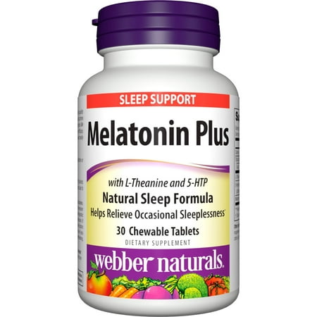 UPC 620554031307 product image for Webber Naturals Melatonin Plus Chewable Tablets with L-Theanine and 5-HTP, 30 Ct | upcitemdb.com
