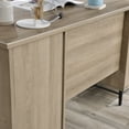 thumbnail image 3 of Office Desk, Executive Desk, Brown finish, Brown Work Surface,Engineered Wood Office Workstation, Furniture, Office, Desks & Work Surfaces Executive Desk, Brown finish, 3 of 13