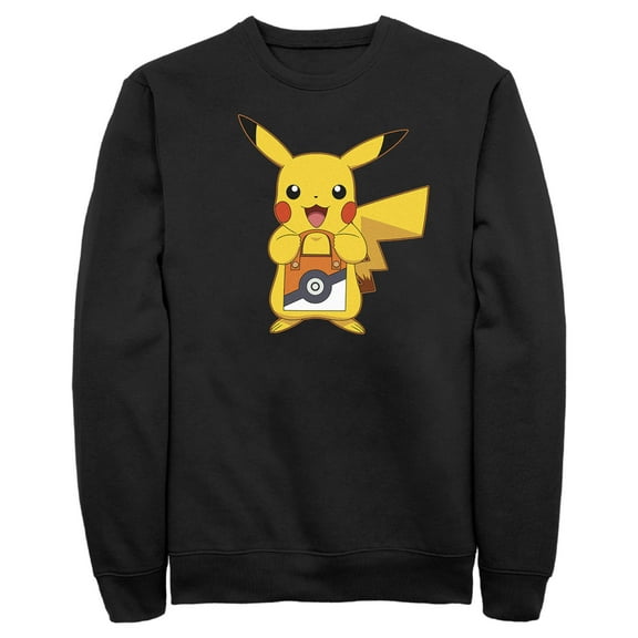 Men's Pokemon Halloween Trick or Treat Pikachu  Sweatshirt Black 2X Large