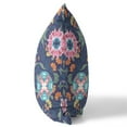 thumbnail image 3 of Amrita Sen Everest Peacock Broadcloth Indoor Outdoor Pillow, Zippered, BluePink, 3 of 5