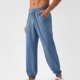 thumbnail image 1 of Pantalones largos para hombre, casuales, a la moda, con bolsillos, elásticos en los tobillos, color liso, cintura elástica, pantalones deportivos para hombre., 1 of 4