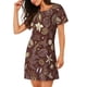 thumbnail image 2 of Disketp Coffee and Flowers para Camisón Corto de Manga Corta para Mujeres, Camisón Cómodo con Escote Redondo, Bonito y Confortable, 2 of 6