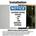 thumbnail image 3 of (2 Pack) Laundry Room Hours ____ Am To OSHA Notice Sign 5 Inch X 3.5 Inch Vinyl Label Decal Sticker Weather Resistant, UV Protected for Workplace, Business, and Construction Site, Made, 3 of 7