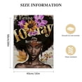 thumbnail image 2 of Nawypu Black Queen Wall Art African American Canvas Wall Art Black Women Purple Flowers Inspirational Quotes Poster Abstract Contemporary Canvas Prints Painting for Living Room Bathroom Bedroom, 2 of 5