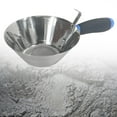 thumbnail image 1 of Cubo de acero inoxidable con pala, resistente, mango cómodo, herramienta para enlucido, bandeja para barro para proyectos de bricolaje de albañilería, 1 of 8