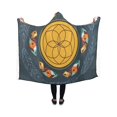 thumbnail image 3 of HATIART Couverture à Capuche Motif Floral Style Boho Couverture 40x50 Pouces, 3 of 3