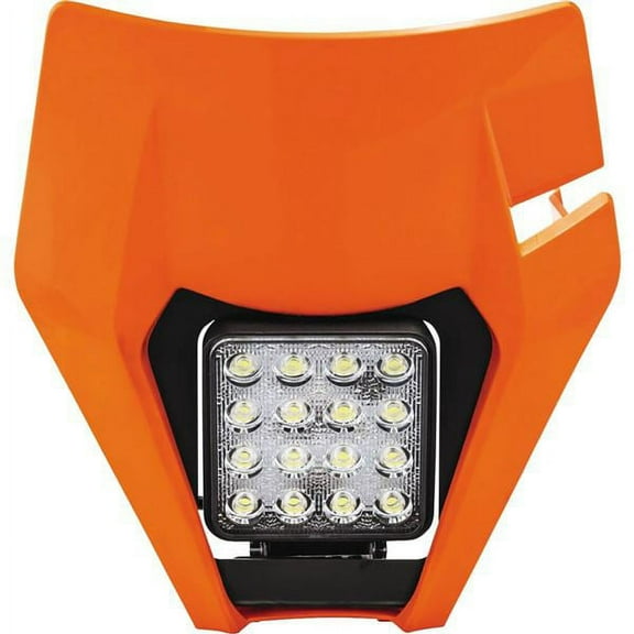 Acerbis VSL LED Headlight w/Orange Plastic Mask (2780475226)