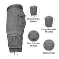 thumbnail image 3 of 2-Pack Men's Distressed Cotton Cargo Shorts With Belt (Size 30-42), 3 of 4