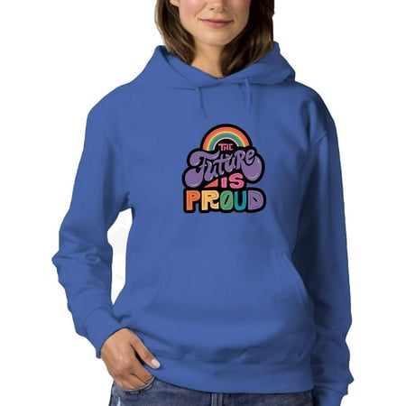 The Future Is Proud. Hoodie Women -Smartprints Designs Female XX-Large