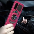 thumbnail image 6 of Designed for Motorola Moto G Stylus 5G 2024 Hybrid Dual Layer with 360° Rotate Magnetic Ring Stand Holder Kickstand TPU Rugged PC Shockproof Phone Case Cover [Hot Pink], 6 of 6
