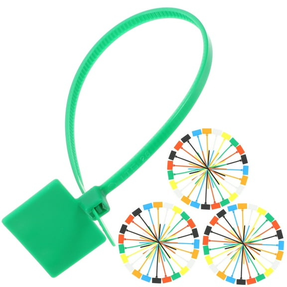 250pcs Nylon Cable Ties for Cable Organizing with Self-locking Tabs and Assorted Color Labels