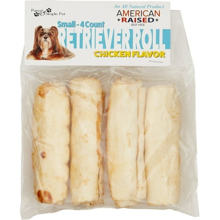 UPC: 0857124006506 | Pure & Simple Pet 4 Small Retriever Roll Dog Chew Chicken 4 Count