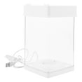 thumbnail image 4 of DECORNIJIA Betta Fish Tanks Plastic Aquarium Fish Tank Bowl with Lighting for Office 1Set, 4 of 8
