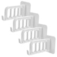 thumbnail image 5 of WHAMVOX 4Pcs Sturdy Clothes Rack for Bedroom White Plastic Wall Mounted Hangers Garment Drying, 5 of 8