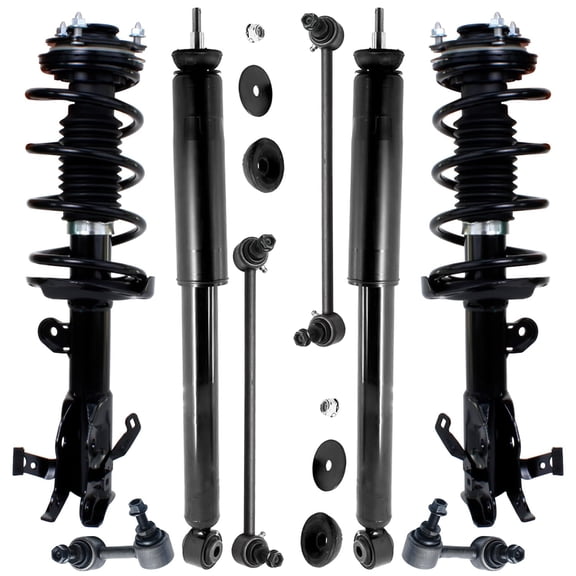 Detroit Axle - Front Struts w/Coil Springs Rear Shock Absorbers Sway Bar Links Replacement for 2013-2015 Honda Civic EX EX-L LX HF SE - 8pc Set