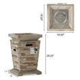 thumbnail image 5 of Outdoor Heater Outdoor 19.50" MGO Fire Column - 40,000 BTU, Natural Stone (Tank Inside),Patio Heater, 5 of 12