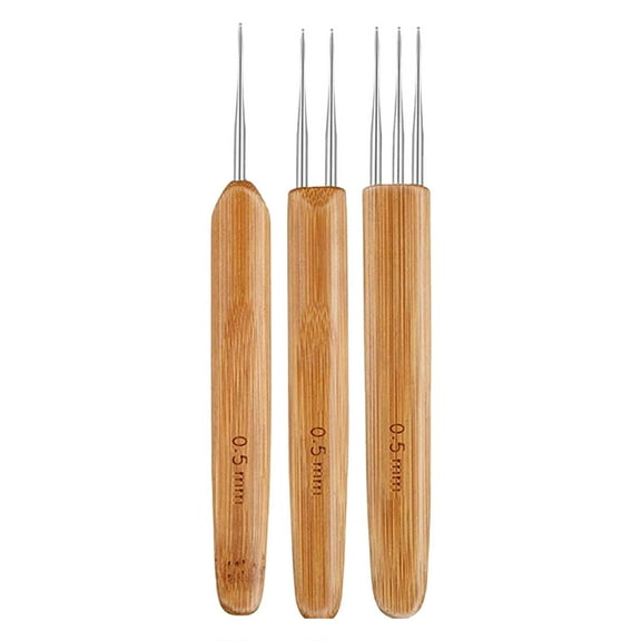 DIY Knitting Kit,Dirty Braid Crochet Hair Extension Crochet Wool Crochet 0.5mm0.75mm Dirty Braid Handle Crochet Tool Set