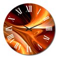 thumbnail image 2 of Designart "Warm Fractal Design in Orange II" Fractals Oversized Wall Clock, 2 of 6