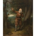 thumbnail image 2 of Henry Inman 12x14 Black Ornate Wood Framed Double Matted Museum Art Print Titled: Mr. Hackett, in the Character of Rip Van Winkle (C. 1832), 2 of 5