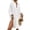 White, variant on Bsubseach Fashion Polyester Swiss Dot Button Down Shirt Dress Swimwear Cover-Ups, One Size
