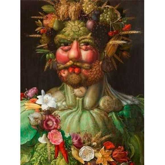 Selected Artworks PDX3GA2722SMALL Rudolf II de Habsburg comme Vertumnus Affiche Imprimée par Giuseppe Arcimboldo&44; 11 x 14 - Petit