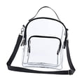 thumbnail image 4 of Bolso bandolera transparente Bolso transparente Gran capacidad Cierre de cremallera Bolso simple Correa ajustable Bolso de hombro con asa, 4 of 7