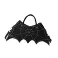 thumbnail image 3 of Crossbody en forma de murciélago con bolso de hombro con cremallera para la fiesta Halloween al aire libre Negro, 3 of 8