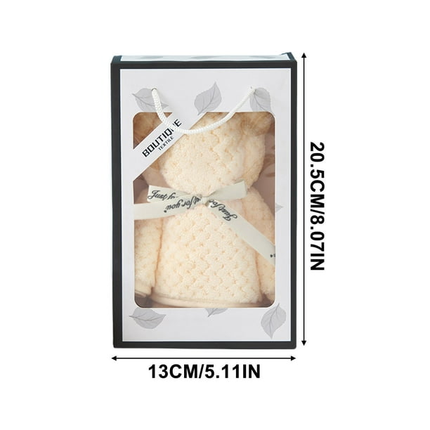 Yhmxh Paños de algodón, toallas de tela con diseño de piña tejidas a mano, toallas de regalo con forma de oso, toallas de mano de alta densidad con diseño de forro polar, toallas de mano estilo INS.