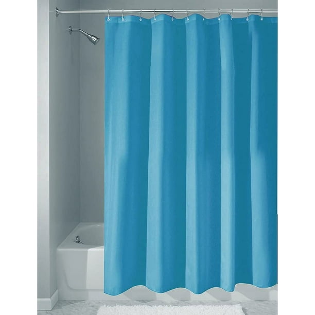 Rideau de douche tissu imperméable, 183,0 cm x 183,0 cm rideau douche en  polyester, rideau textile lavable ourlet renforcé, bleu azur 