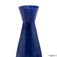 thumbnail image 6 of Uniquewise 24" Tapered Cylindrical Tall Bamboo Floor Vase Flared Trumpet Top Decorative Accent for Dried Flowers Pampas Grass and Branch Arrangements Stylish Home and Office Decor Piece, Cobalt Blue, 6 of 7