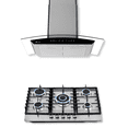 thumbnail image 1 of FLINE | Combo parrilla de gas y Campana Acero Inoxidable | 76 cm| 5 quemadores| Cristal curvo | Controles Touch | MA5TR76, 1 of 5