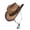 Khaki, variant on Retros Styles Paper Straw Buckaroo Hat Breathable Outdoor Western Hat Music Festival Party Accessories