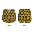 thumbnail image 3 of Pofeuu Sunflowers 3 Print Women's Athletic Shorts Running Workout Shorts Tummy Control Quick Dry Gym Shorts with Pockets Double layer sports shorts-Medium, 3 of 7